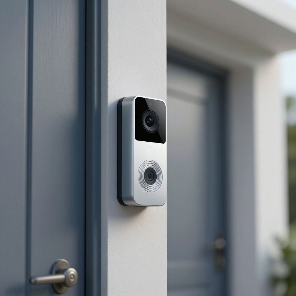 Modern smart video doorbell with Matter compatibility