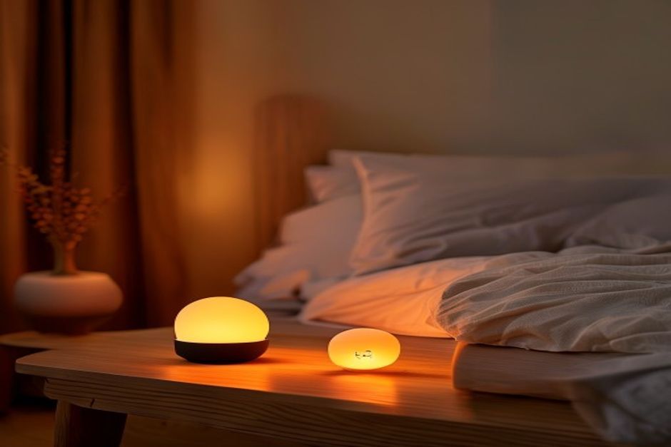 Philips Hue Essentials A19 Matter smart bulb in bedroom lamp - best premium matter light bulb 2026
