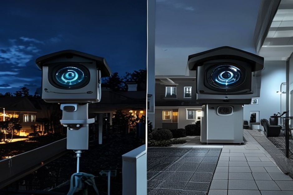 Security camera night vision comparison color vs black and white