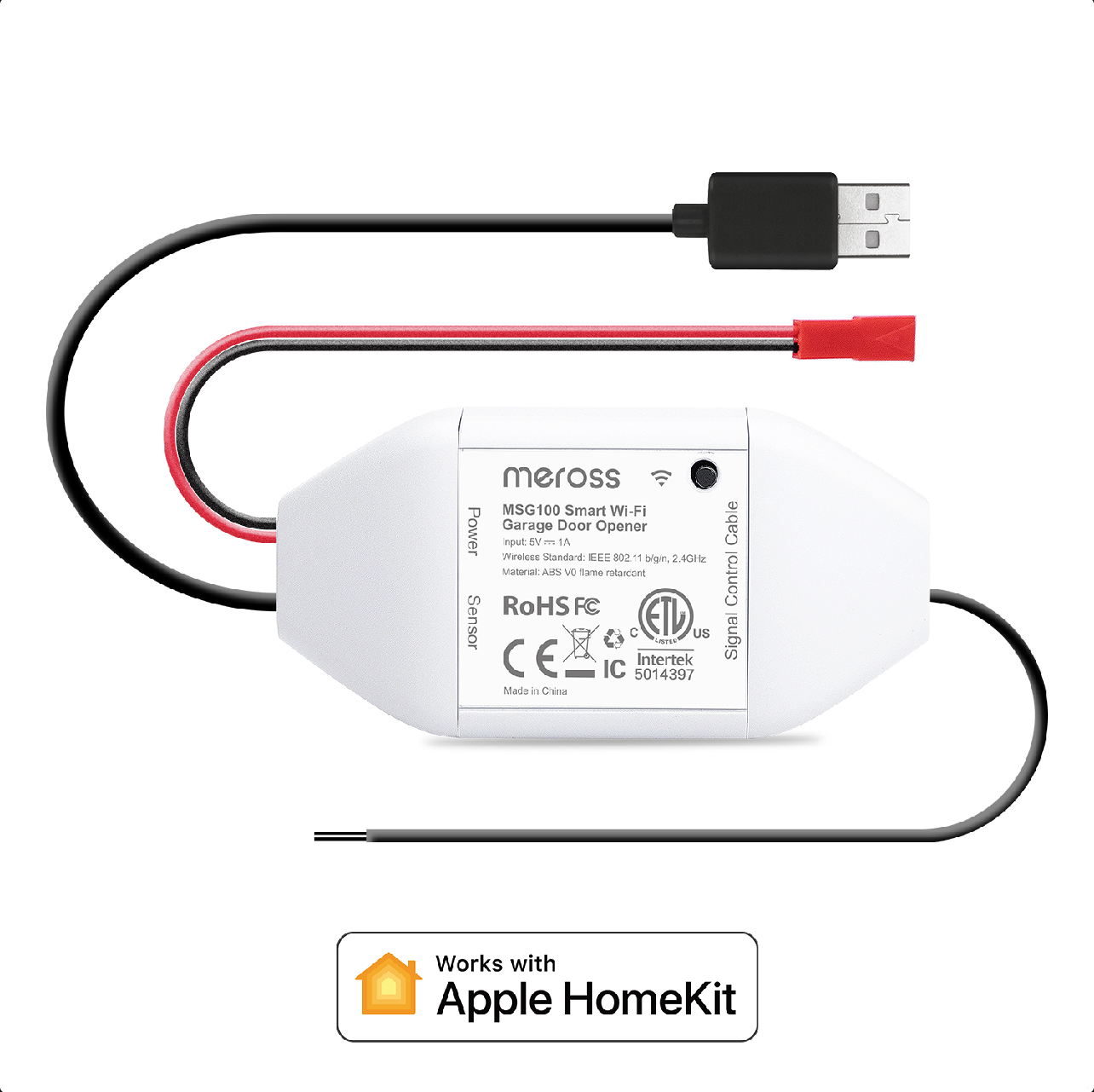 Meross MSG100HK Matter smart garage door opener controller